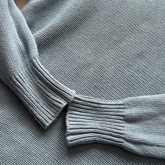 Philosophy Blue Ribbed Long Sleeve Top – Size M | Soft Knit Crew Neck | - Picture 3 of 6